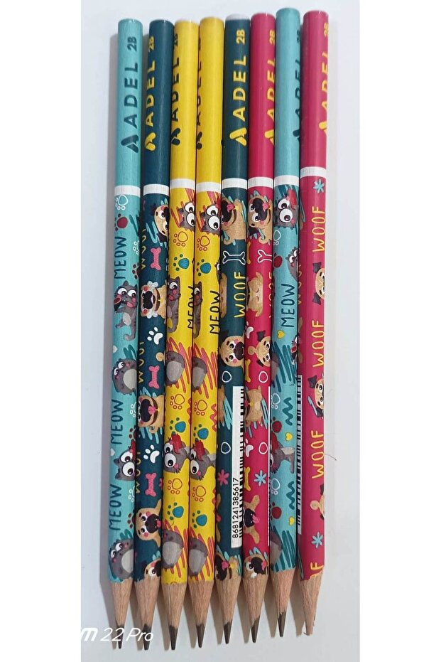 قلم رصاص منقوش 2B من CAT-DOG (8 قطع) - 4
