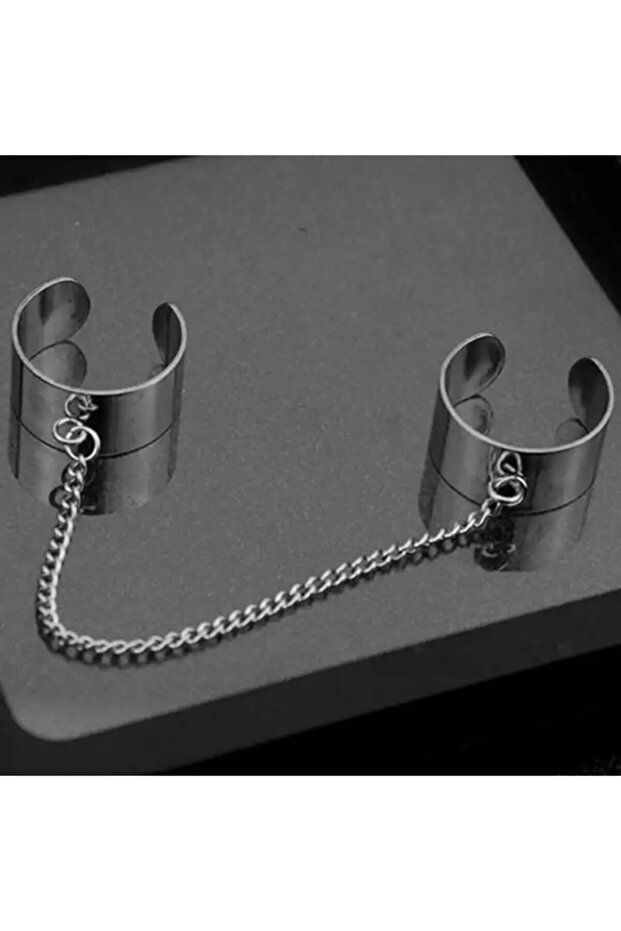 حلقة رفيعة مزدوجة قابلة للتعديل مع سلسلة Gothic Punk - 2