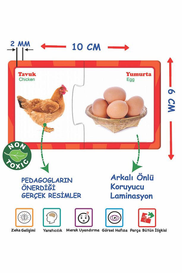 İlişki Kurma Eğlenceli Bulmacalar Eğitici Oyuncak Set Puzzle - 3
