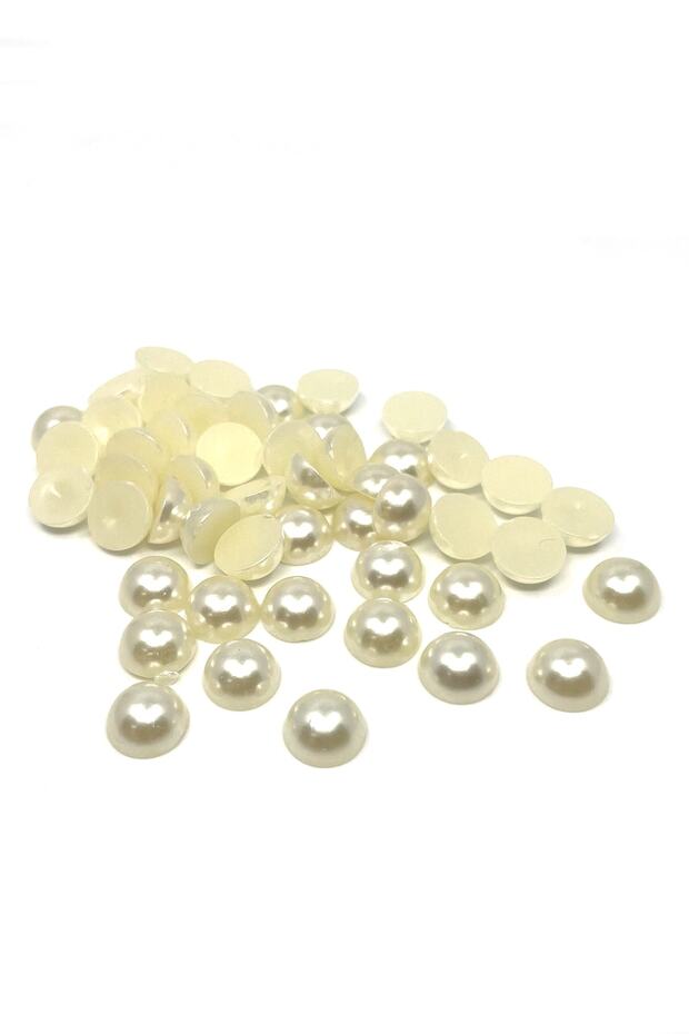 Half Pearl Beads 10 Mm Cream Color 100 Pieces