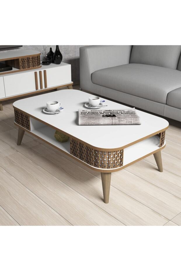 Eylül Orta Sehpa - Beyaz - 1