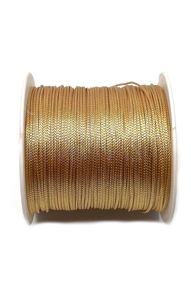 Makrome Paraşüt Ipi 1 Mm 100 Metre Gold Renk, Takı Ipi (1 Bobin 100 Metre) - 1