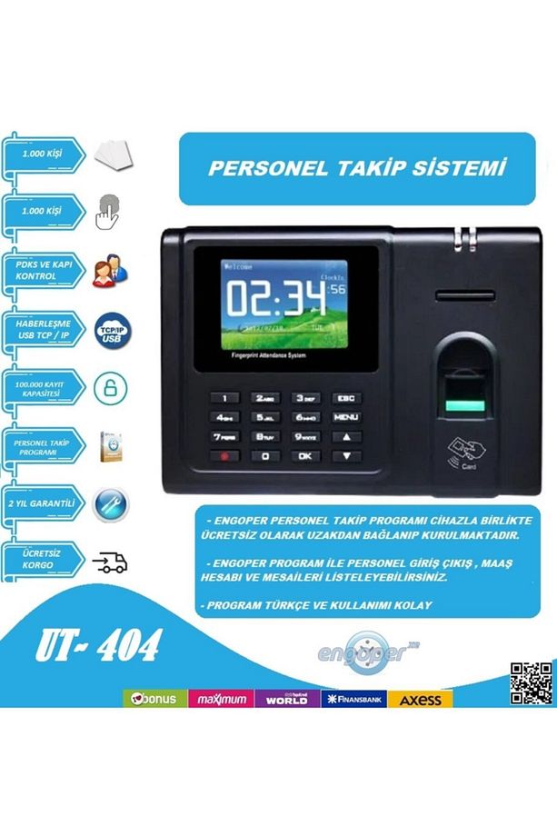 Parmak Izi Personel Takip Sistemi Set Yazılım Eğitim Dahil - 1
