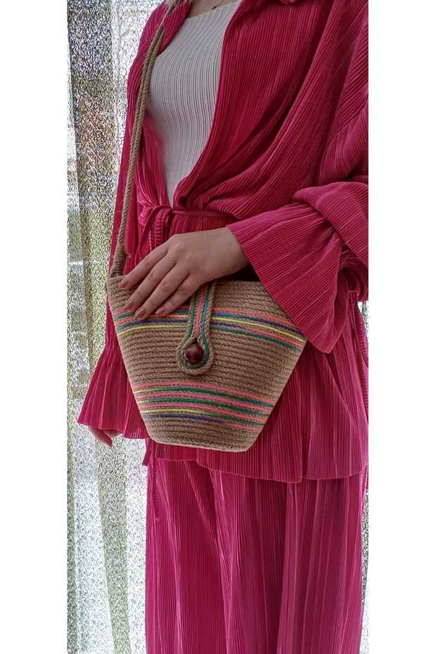 Straw Bag Design Mini Size Bag, Elite Authentic Women's Bag, Handmade Bag, Jute Bag