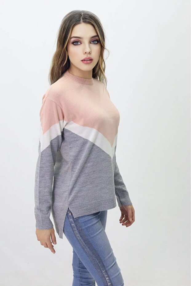 سترة ذات ياقة أمامية على شكل حرف V - 3