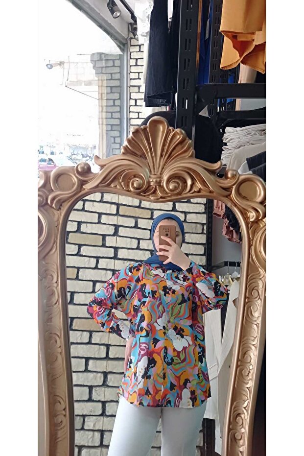 dijital baskılı gömlek - 4