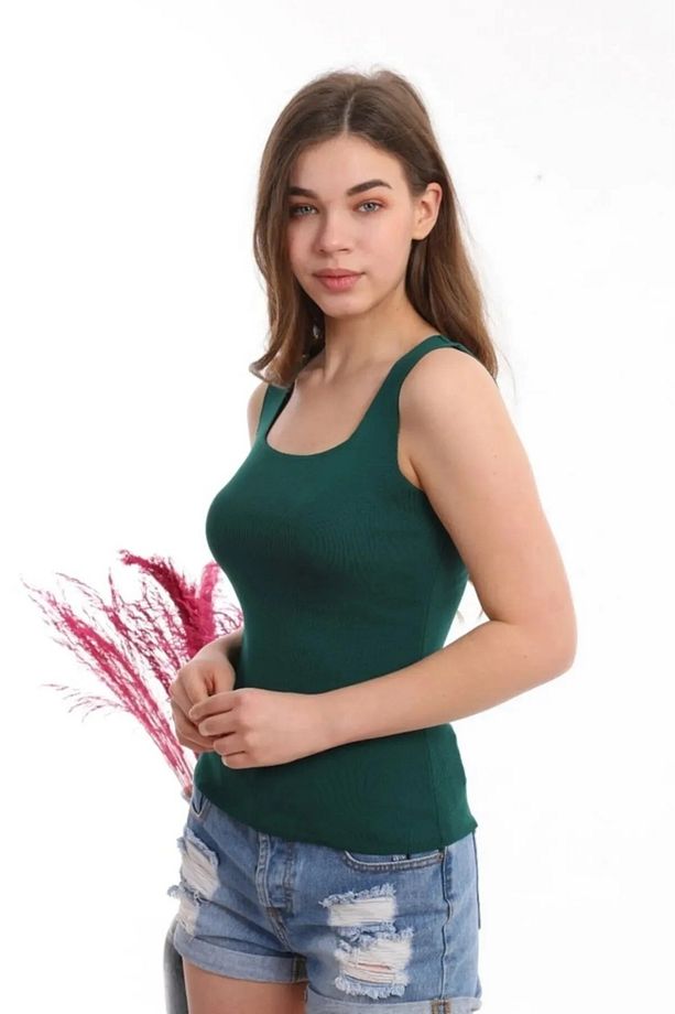 Kare Yaka Crop Triko Atlet - 4