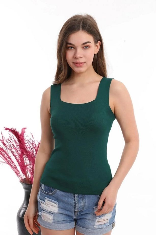 Kare Yaka Crop Triko Atlet - 1