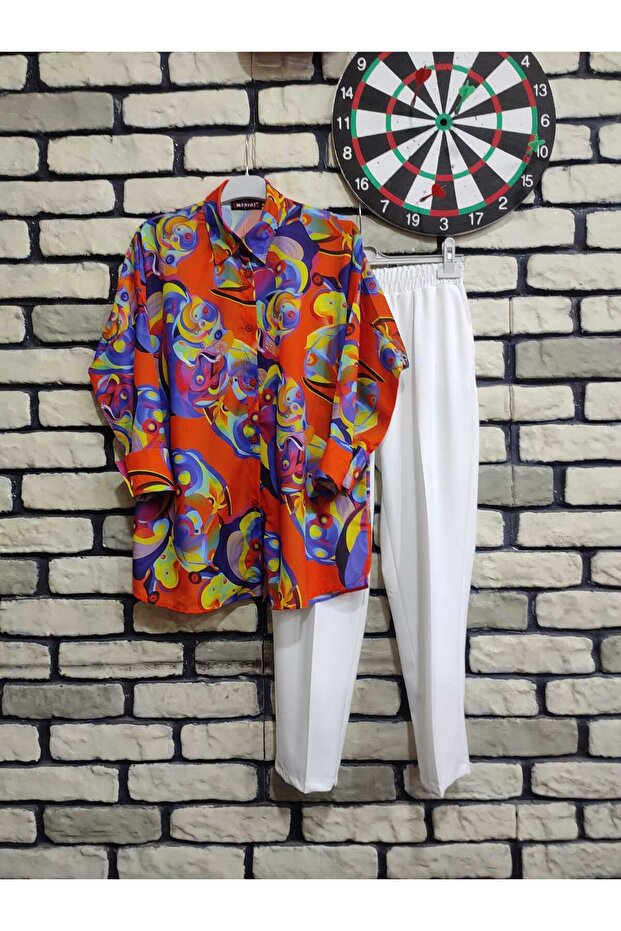 dijital baskılı gömlek - 1