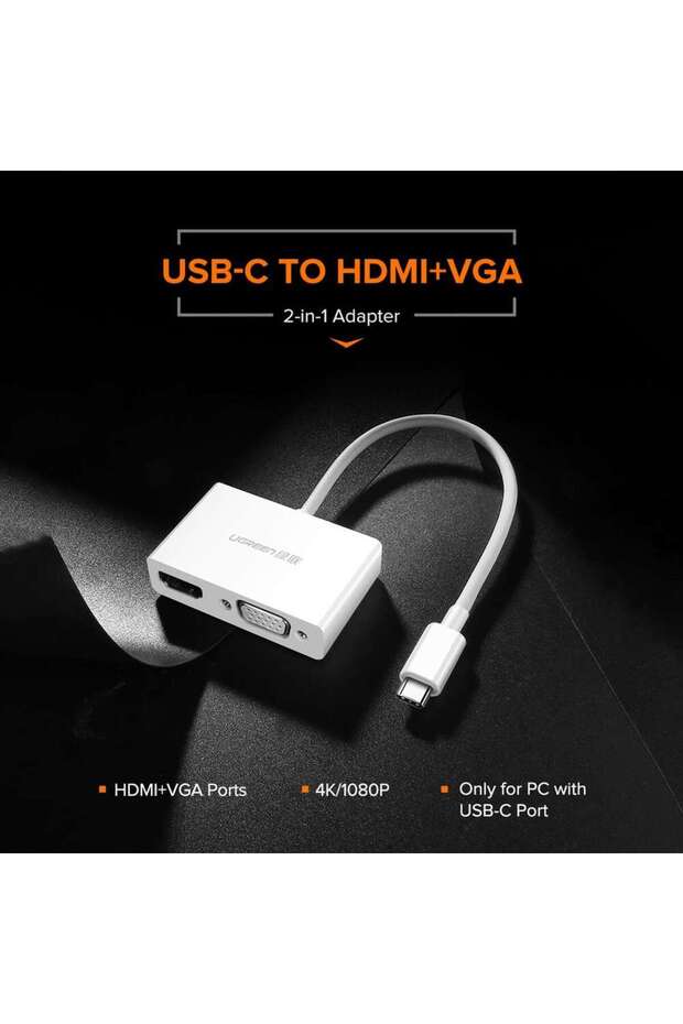 Type-c To Hdmı Vga Dönüştürücü Adaptör - 4