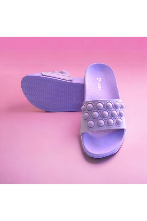 Popit Girl's Slippers/Beach/Sea Slippers Soft Eva Slippers with Popit Toy Band