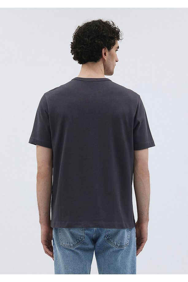 Antrasit Premium Basic Tişört Regular Fit / Normal Kesim 0611903-80932 - 3
