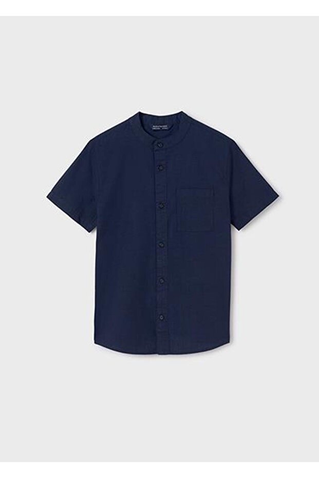 Boy's Navy Blue Short Sleeve Shirt 06118-079