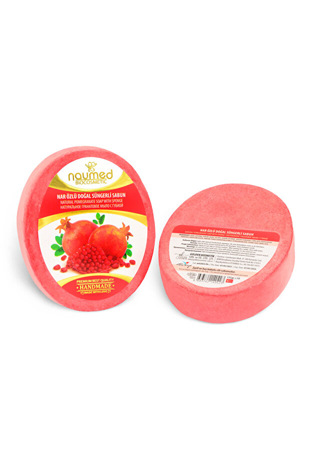NAUMED - Natural Sponge Pomegranate Extract Soap