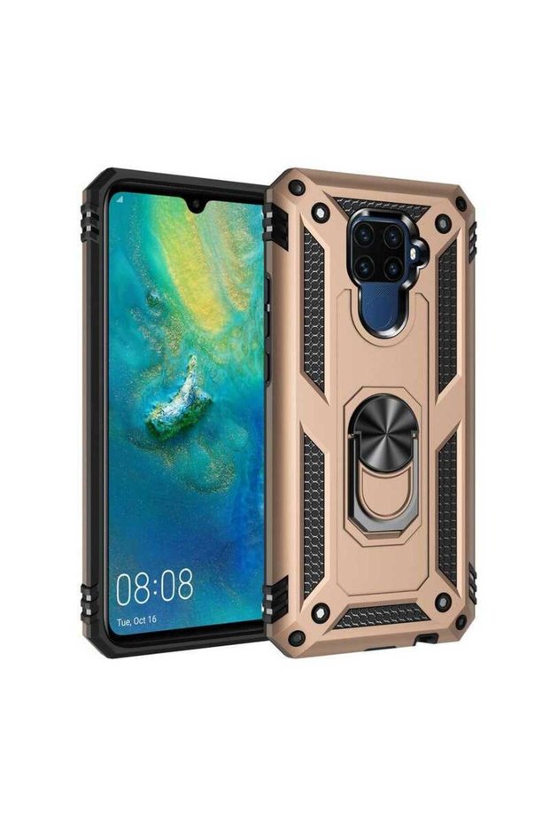 Case for Huawei Mate 30 Lite Case Dual Layer Polycarbonate Protection and Magnetic Holder Stand Ring