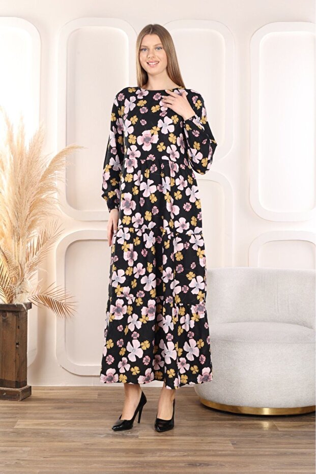 Women's Long Sleeve Woven Summer Dress
