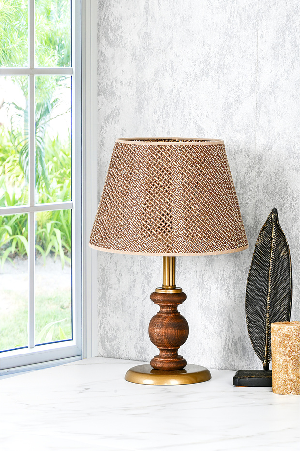 MİMBRE MASA LAMBASI ABAJUR ESKİTME - 1