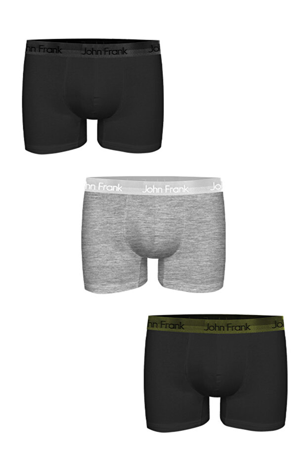 ÜÇLÜ PREMIUM BLACK BOXER - 1