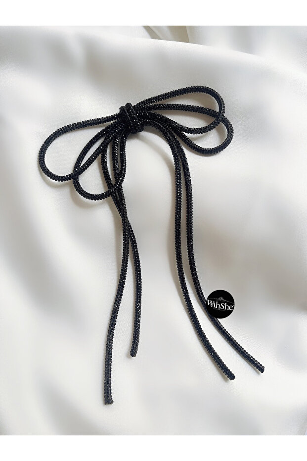 Crystal Stoned Seyran Bow - Buckle Collar Flapper