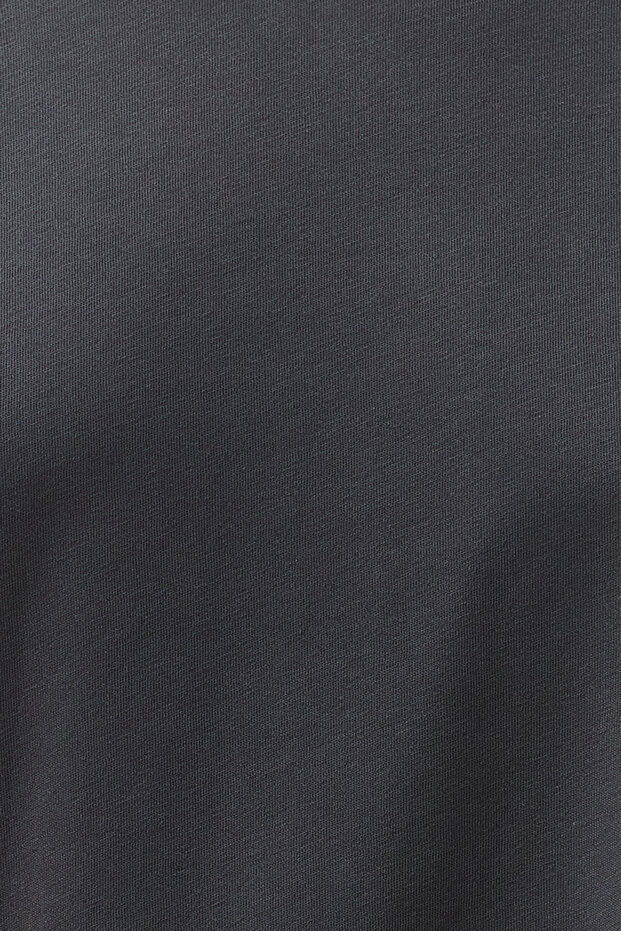 Antrasit %100 Pamuk Bisiklet Yaka Oversize/Geniş Kalıp Örme T-Shirt TWOSS20TS0134 - 5
