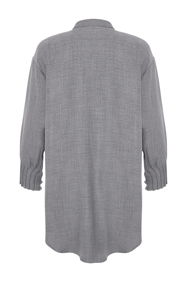 Túlméretes szürke len Aerobin ing - TCTSS24TG00065 - 9