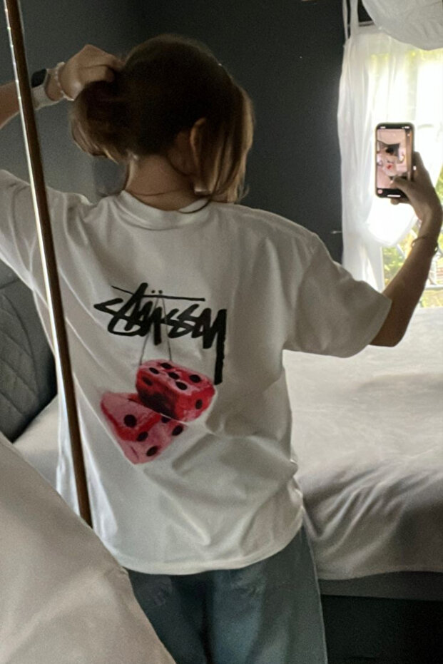 Day Light 8 Ball Detail Oversize Unisex T-Shirt