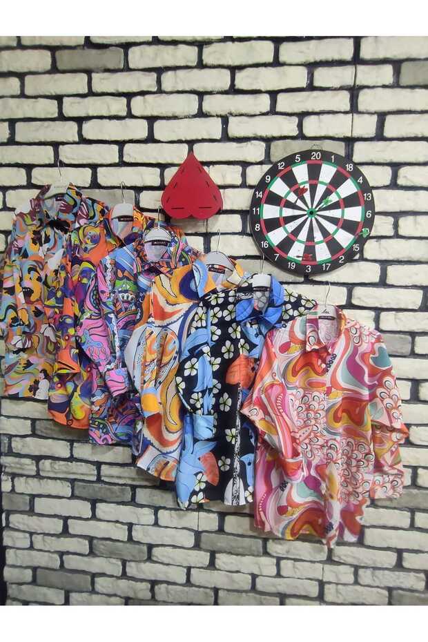 dijital baskılı gömlek - 3