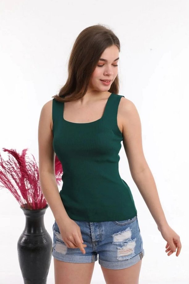 Kare Yaka Crop Triko Atlet - 2