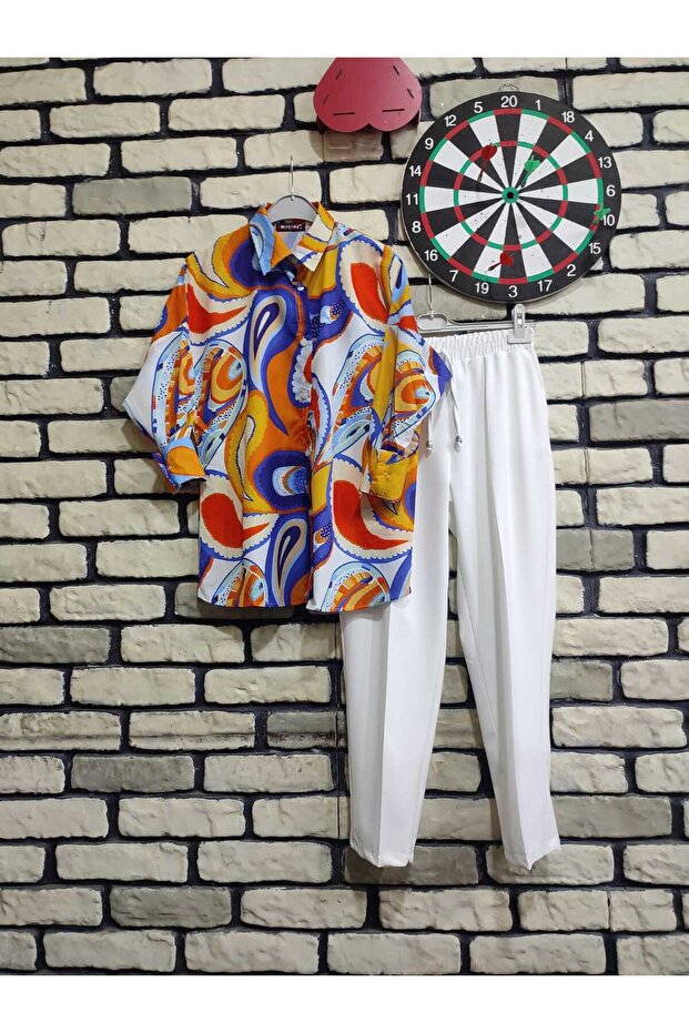 dijital baskılı gömlek - 1