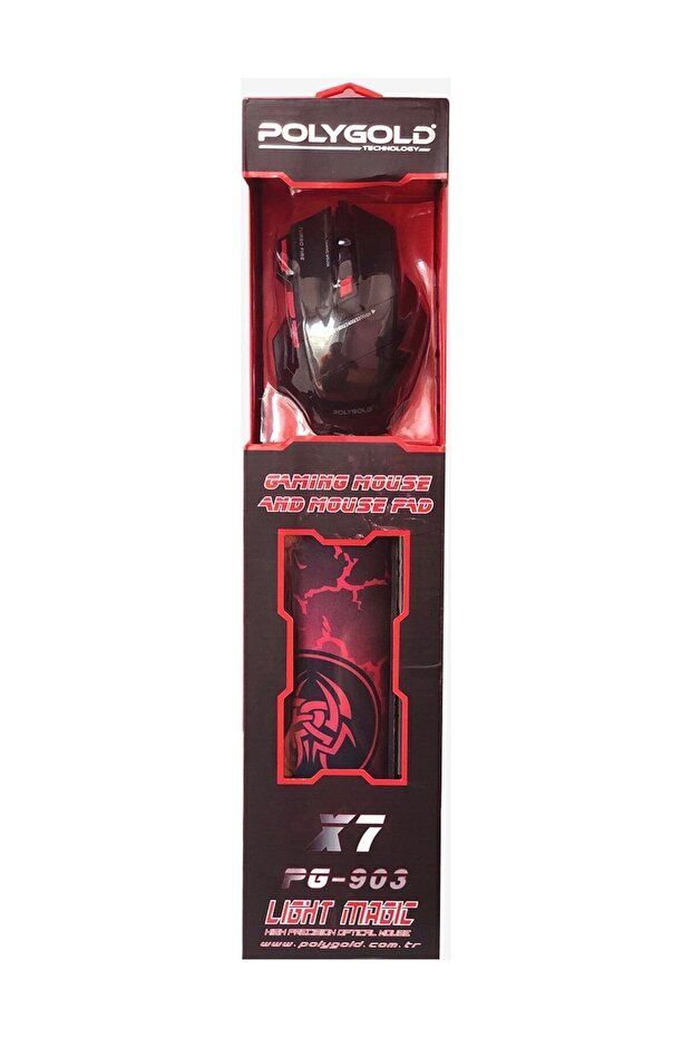 Oyuncu Işıklı Mouse + Mouse Pad Seti Pg-903 - 3