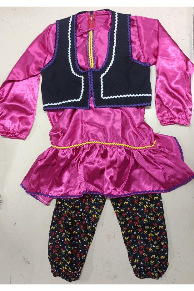 23 APRIL YOUR BLACKGROUND GIRL'S FISTAN VEST SHALVAR SET COSTUME TRABZON OUTFIT