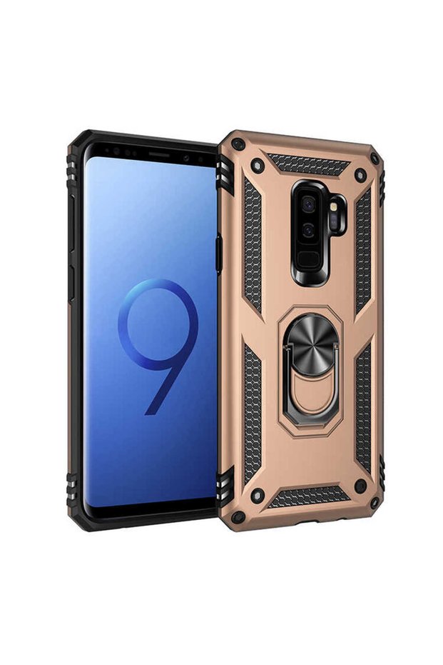 Case for Samsung Galaxy S9 Plus Case Dual Layer Polycarbonate Protection and Magnetic Holder Stand Ring