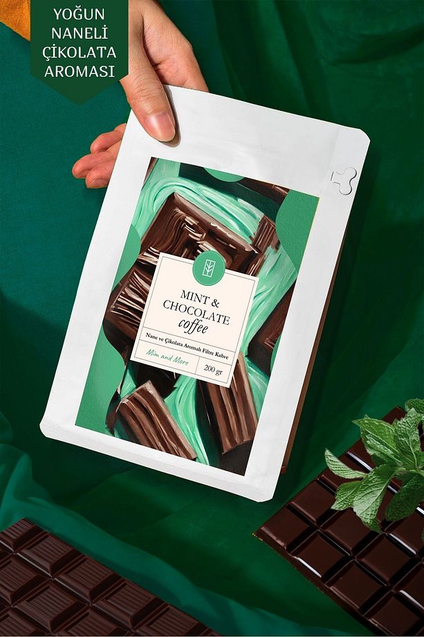 Mint & Chocolate Coffee - Nane Ve Çikolata Aromalı Kahve Filtre Kahve, 200 gr - 1