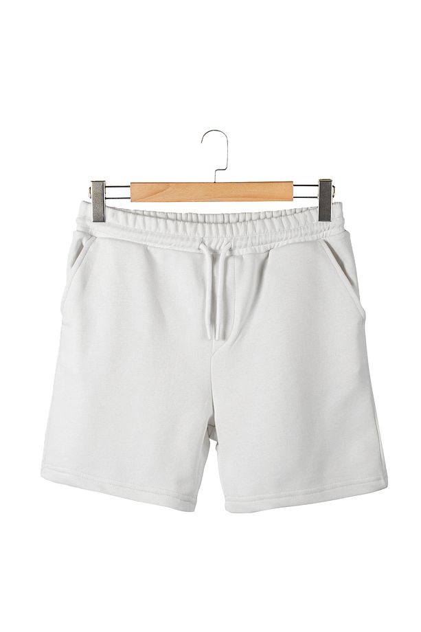 Erkek Beyaz Basic Regular Fit Şort & Bermuda - 1