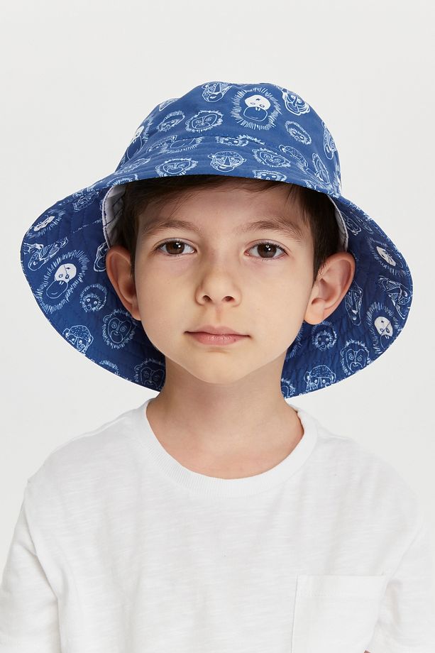 Erkek Çocuk Desenli Bucket Şapka 7007 - 1