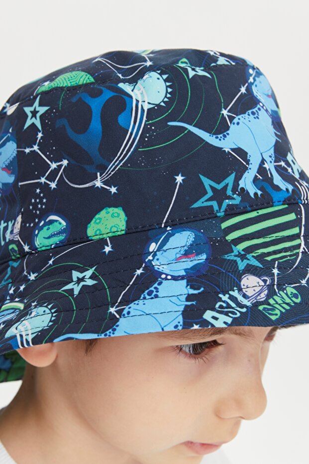 قبعة دلو منقوشة للأولاد 7011 - 7