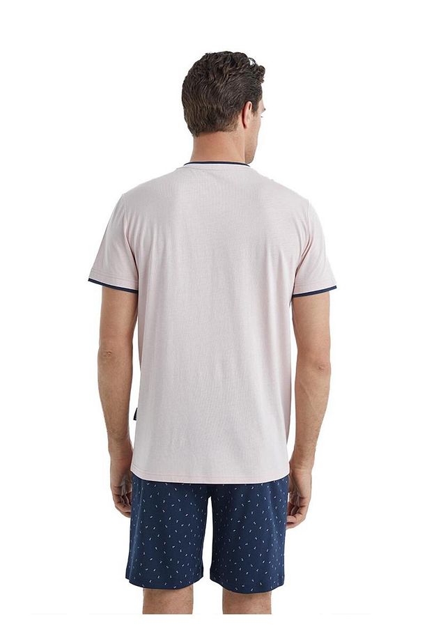 Erkek Kısa Kol Şortlu Pembe Pijama Takımı C8T4N5O04 - 4