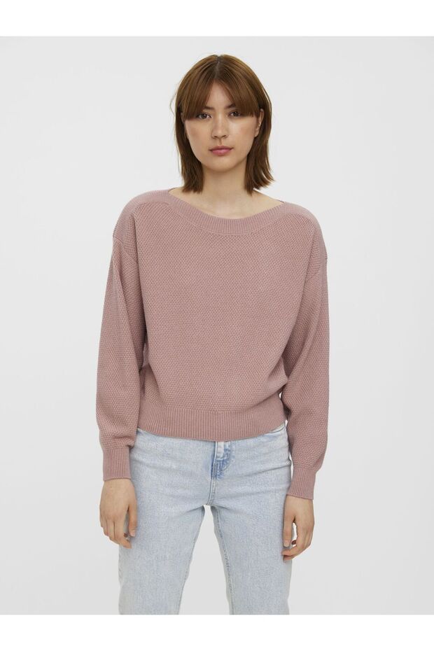 Strickpullover U-Boot-Ausschnitt - 1