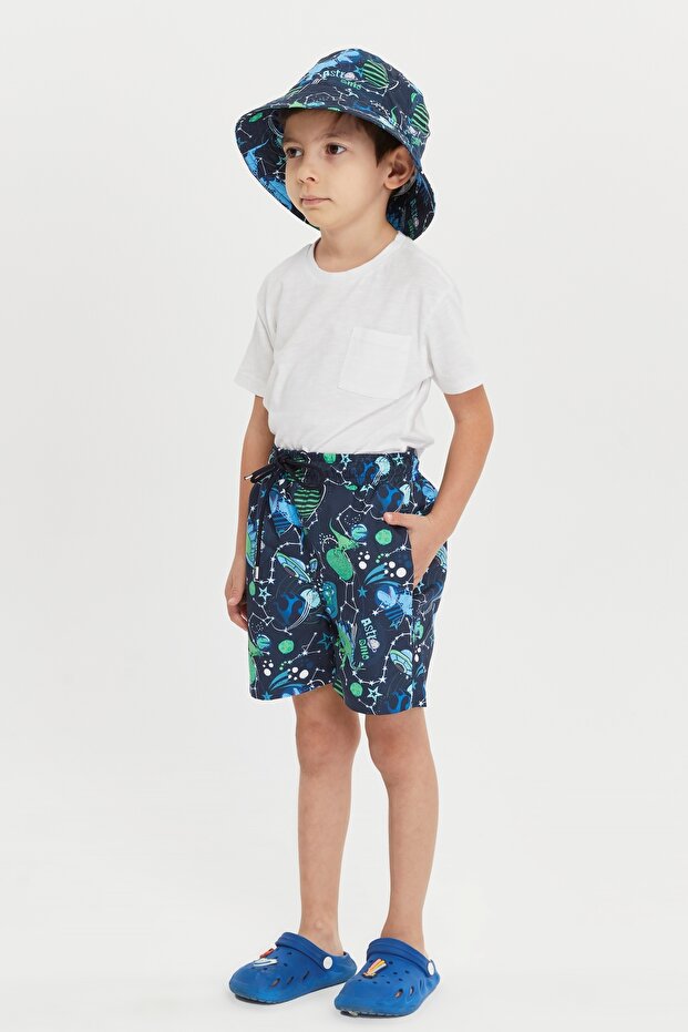 قبعة دلو منقوشة للأولاد 7011 - 2