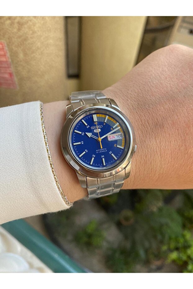 SNKK27K Automatic Steel Grey Blue Dial 39 mm Men's Wristwatch