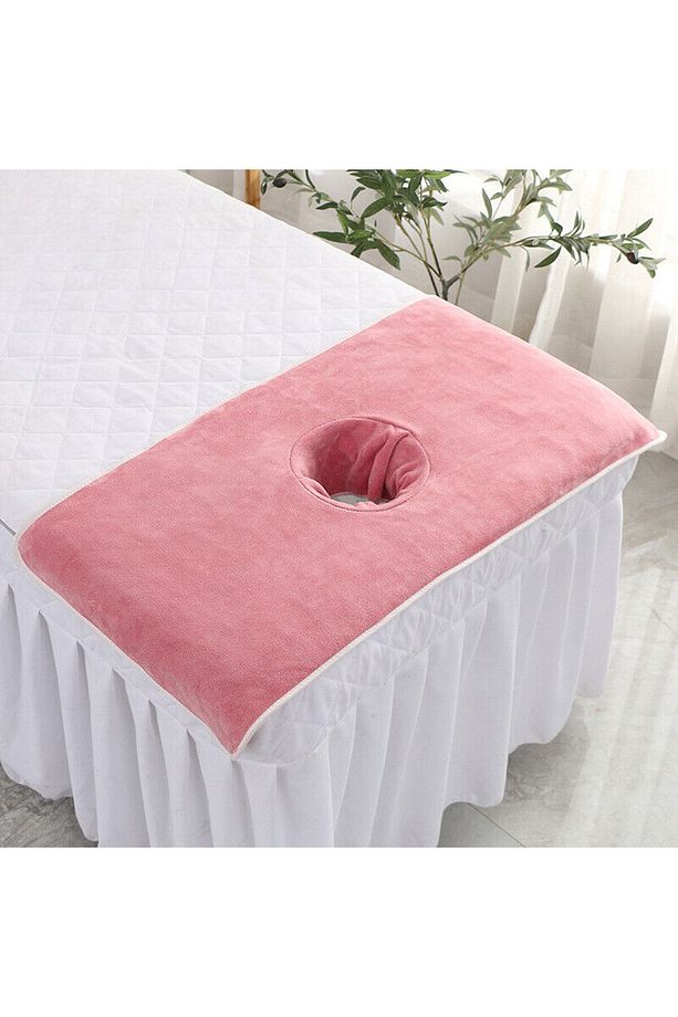 10 Adet Spa Güzellik Masaj Yatak Örtüsü Bakım Delikli Havlu Soft Cotton 50x80 Cm - 6