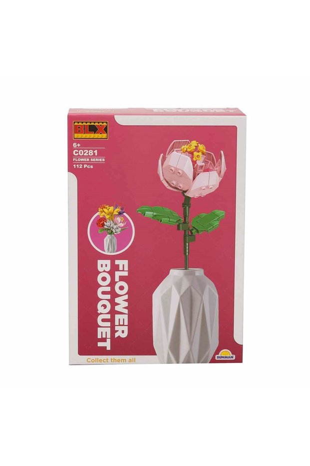 Building Toy Compatible Flower Bouquet Series Pink Flower St. John's Wort 112 Pieces Decorative Building Toys
