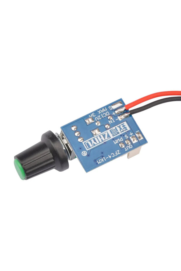 DC 12V PWM Fan Hız Kontrol Devresi Zfc4-1km Ayar Potlu Anahtarlı Pc Cpu Soğutucu 4 Telli Fan - 3
