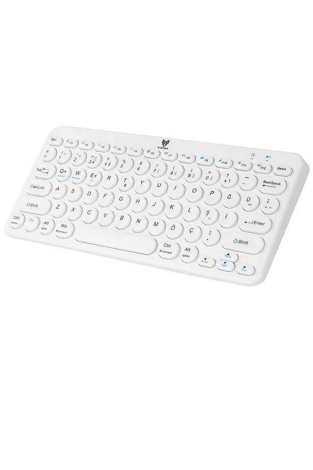 Bt-k95 2.4ghz Wireless Bluetooth V5.0 Kablosuz Klavye Beyaz Çift Modlu - 3