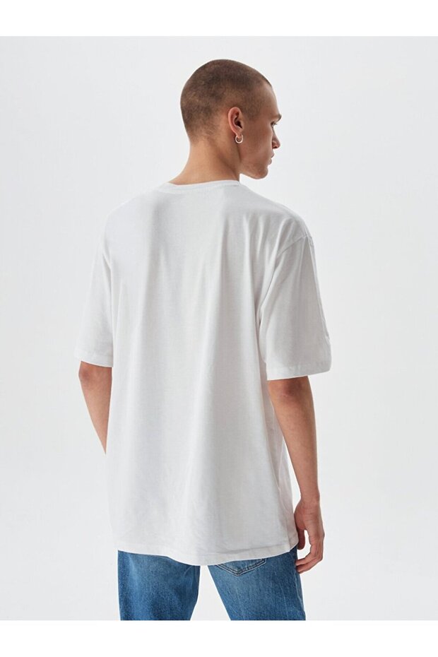 Oversıze Beyaz T-shırt - 3