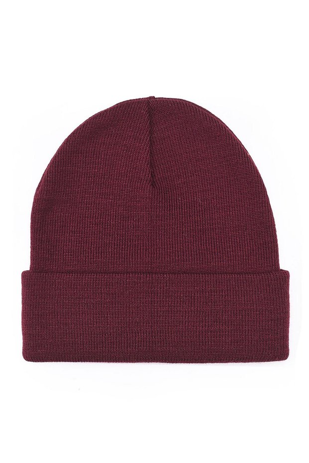 Basic Unisex Claret Red Knitwear Beret