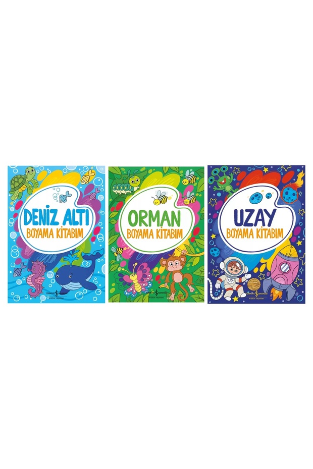 Under the Sea - Forest - Space Coloring Books Set of 3