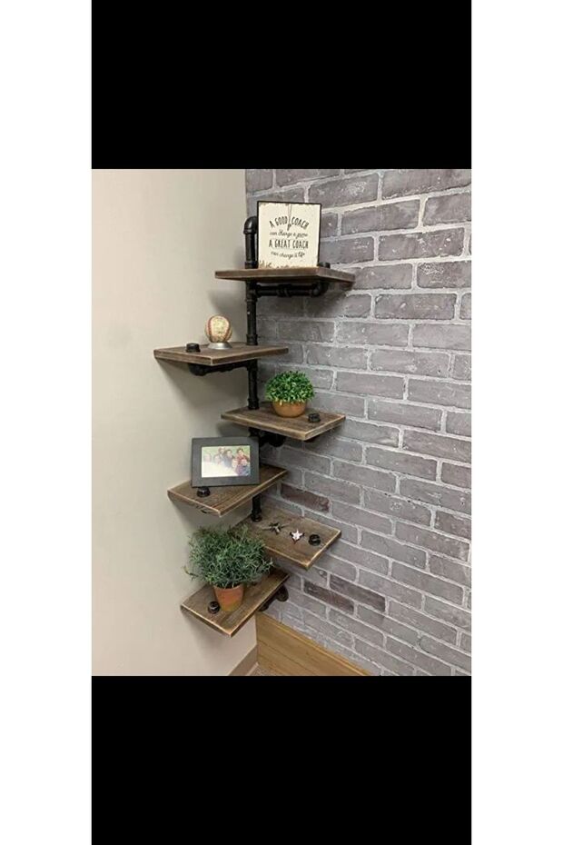 Dekoratif Duvara Borudan Raf - 1