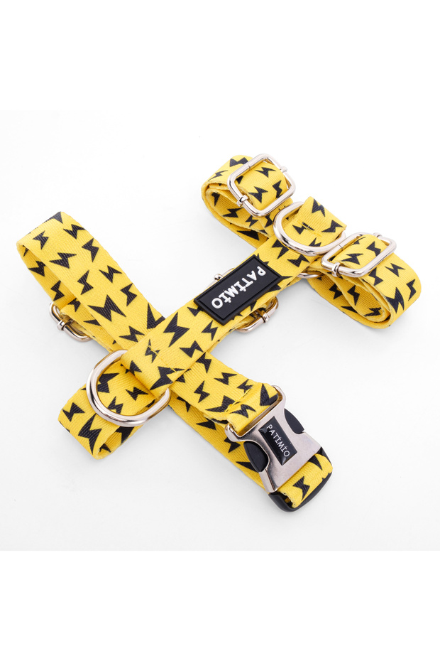 Yellow Boom Köpek Göğüs, Boyun Ve Gezdirme Tasma Seti - 3