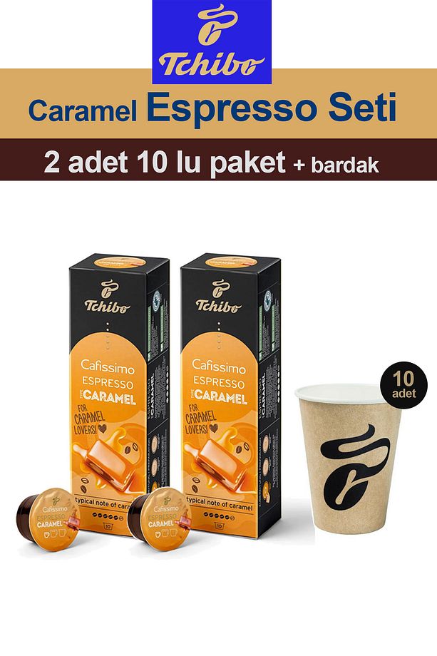 Cafissimo Espresso Caramel 2x10 Adet Kapsül Kahve Tchibo Bardak - 1